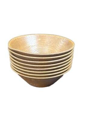 Vintage Thermo-Serv West Bend Wood Grain Insulated Salad Bowls Set of 8